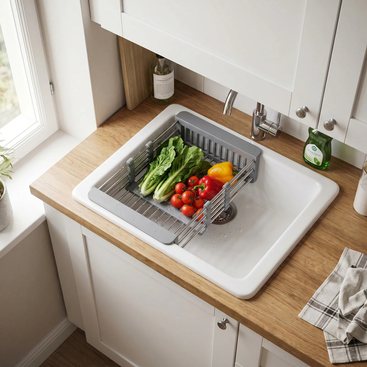 Teleskop-Abtropfständer Für Spüle REA P14487A Grey 5