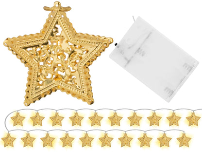 Weihnachtsbaum Lichterkette LED Gold Stars 5