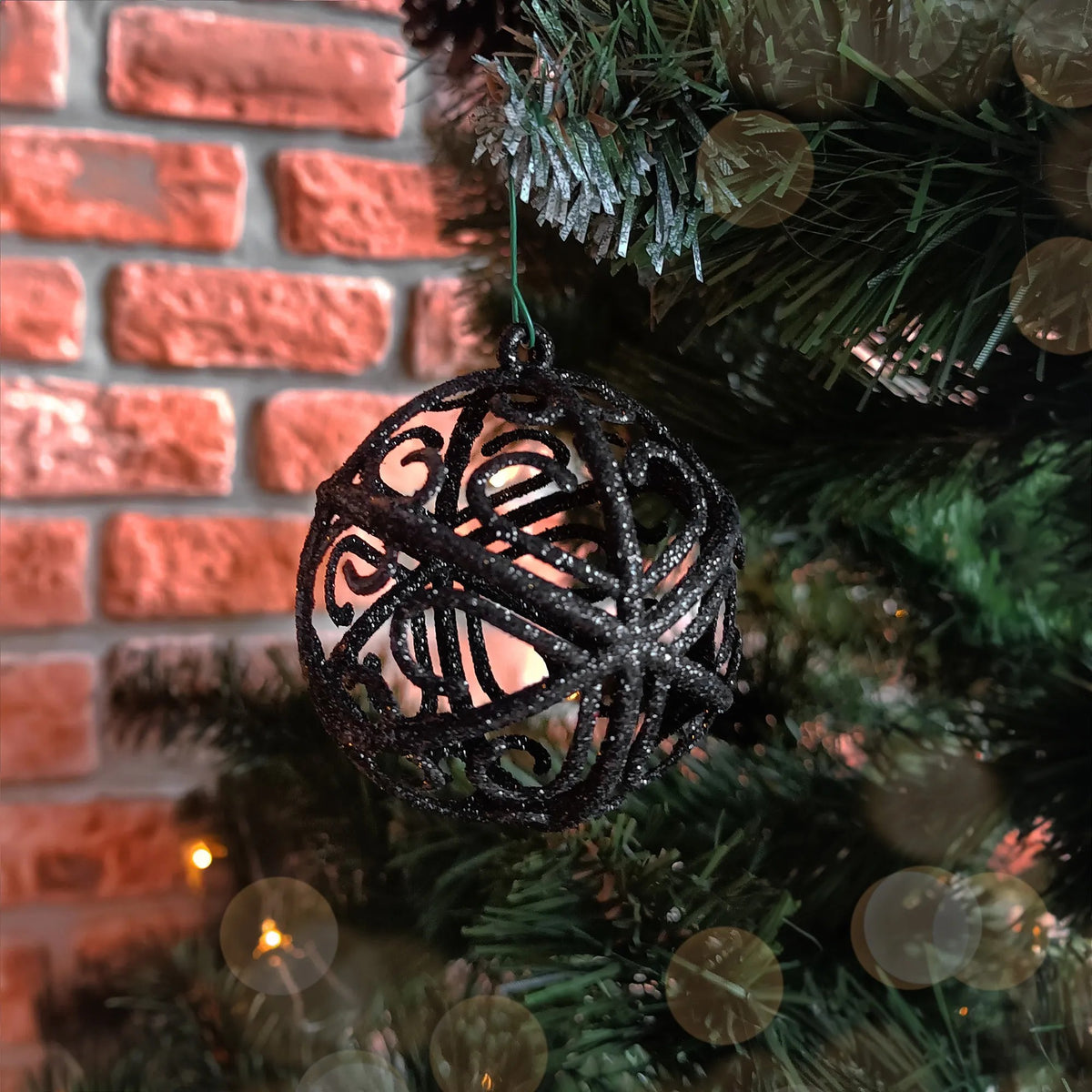 Christbaumkugeln 6 Stück BLACK SET6 KL-21X25 5