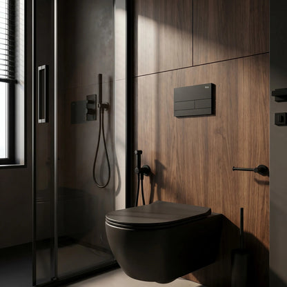 Unterputz-WC-Gestell Set Slim 024N Mit T Black Matt Drückerplatte 5
