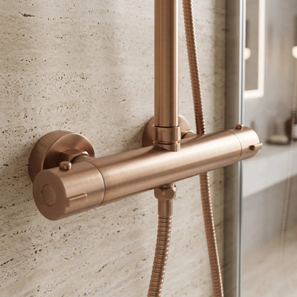 Duschgarnitur Mit Thermostat Rea Parot Light Brush Copper 5
