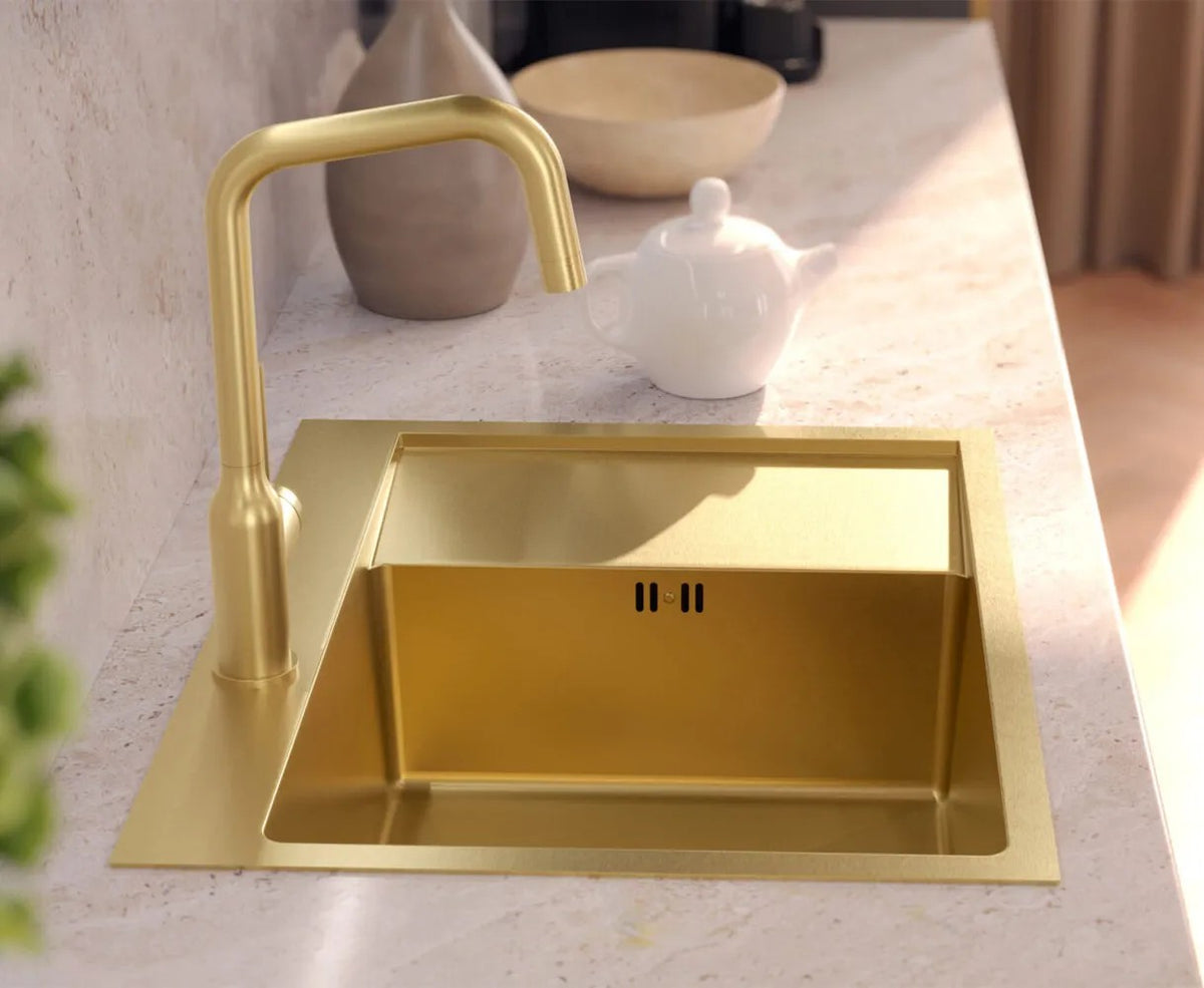 Edelstahlspüle RUSSEL 116 Gold 5