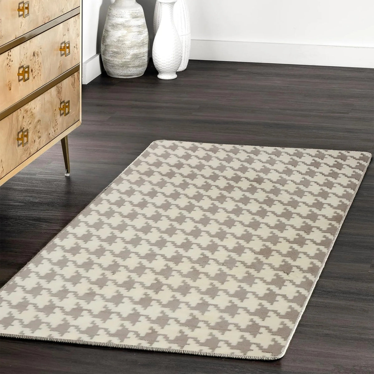 Plüschteppich Clover Pepitka Beige 140 X 200 5