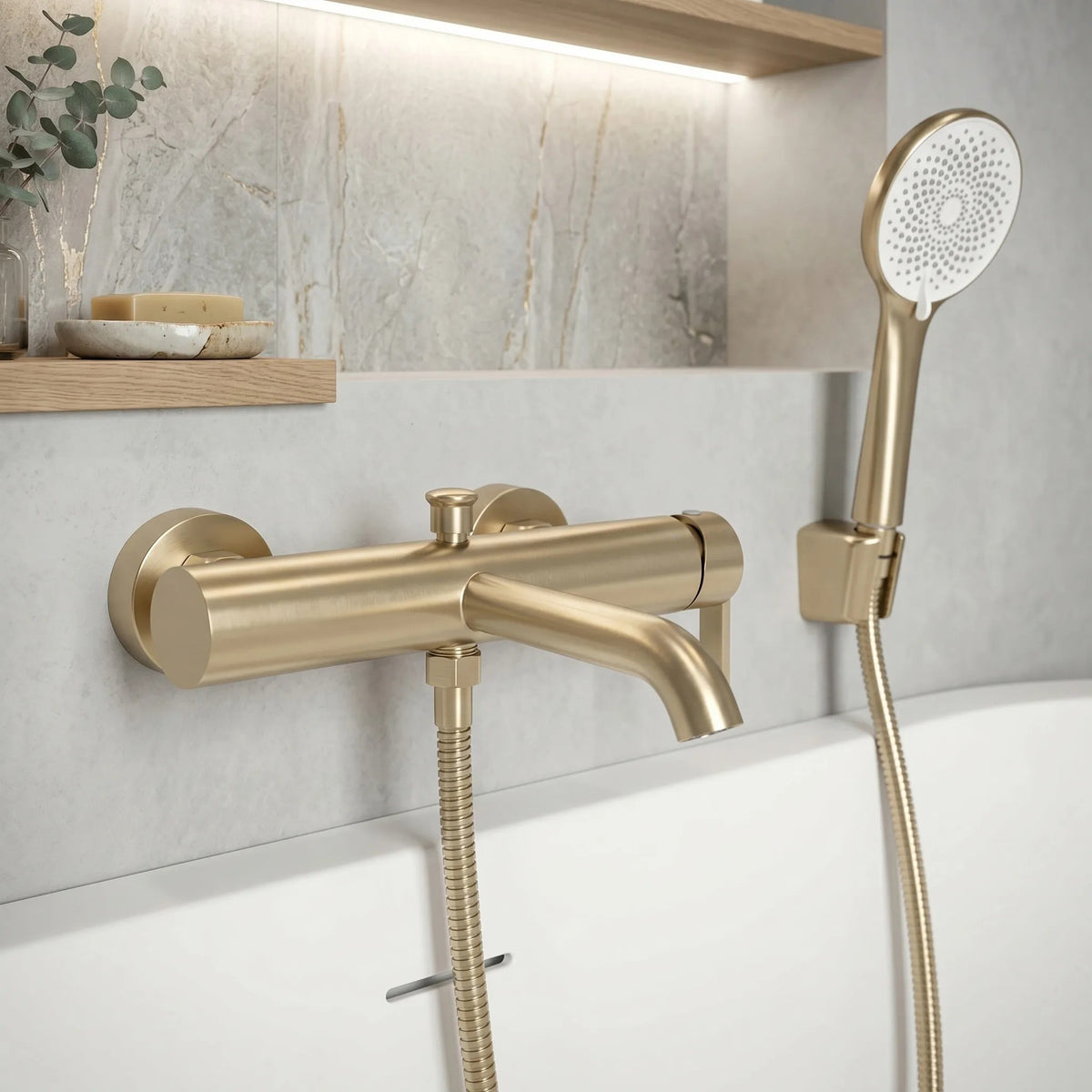 Wannenarmatur REA Ontario Side Brush Gold 5