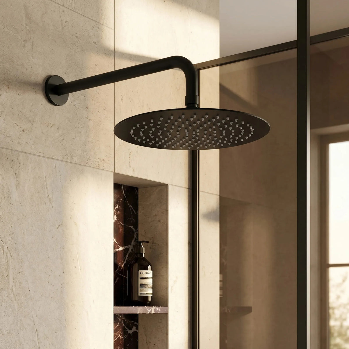 Runde Regendusche REA JS-P014B 30cm Black 5