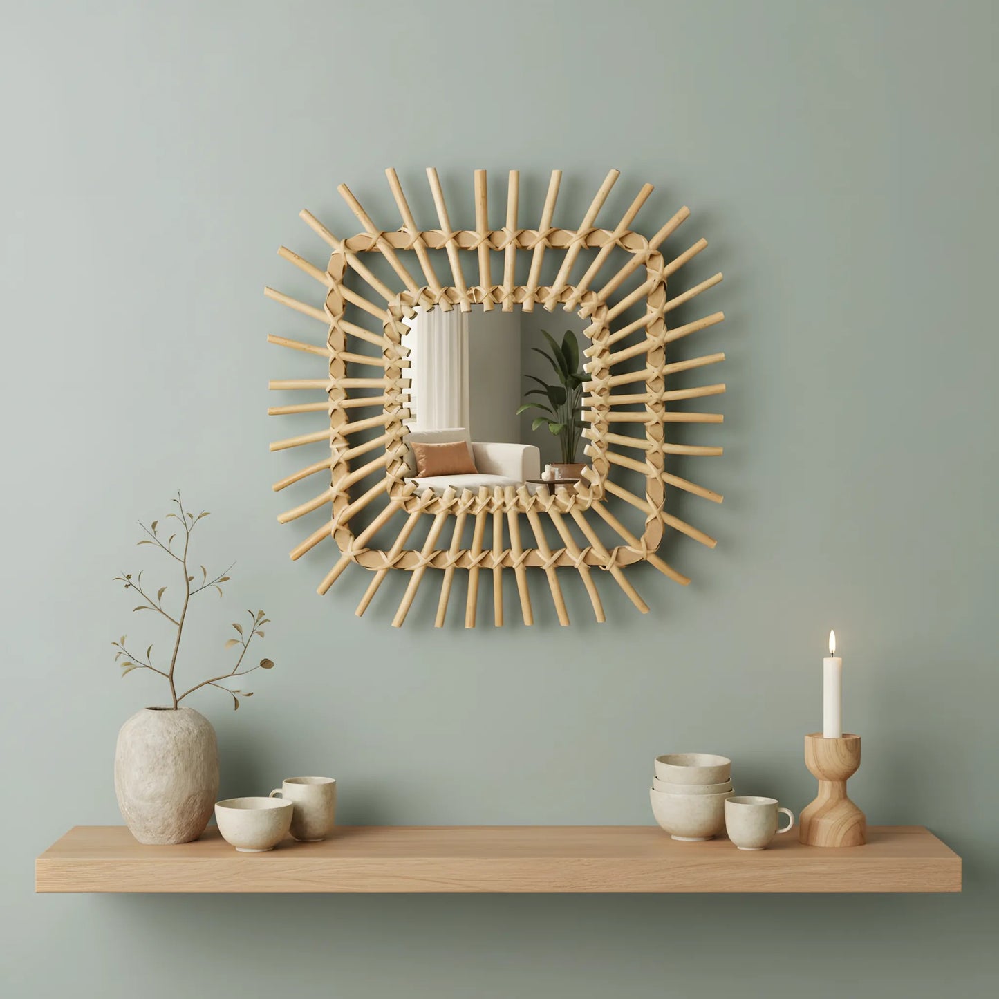 Boho-Wandspiegel 45CM QDJ071 5