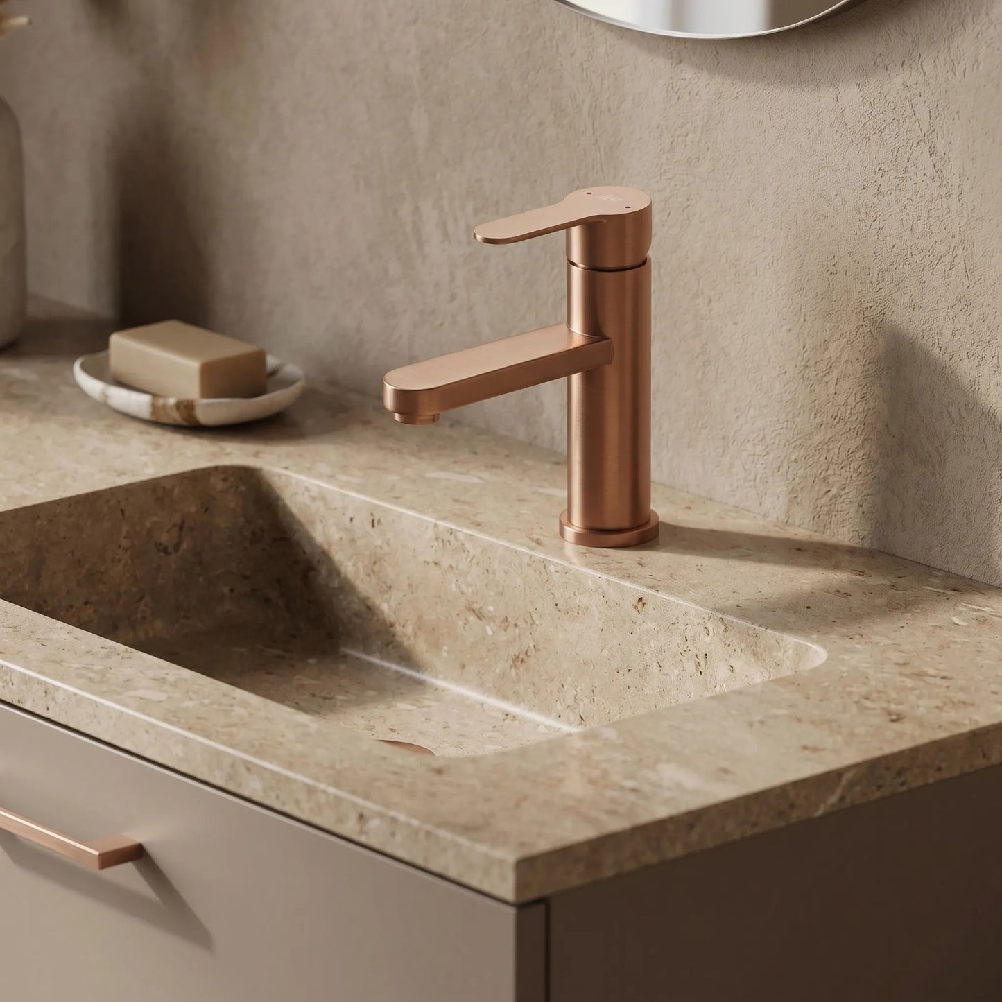 Waschbeckenarmatur Rea Arcos Brush Copper  5