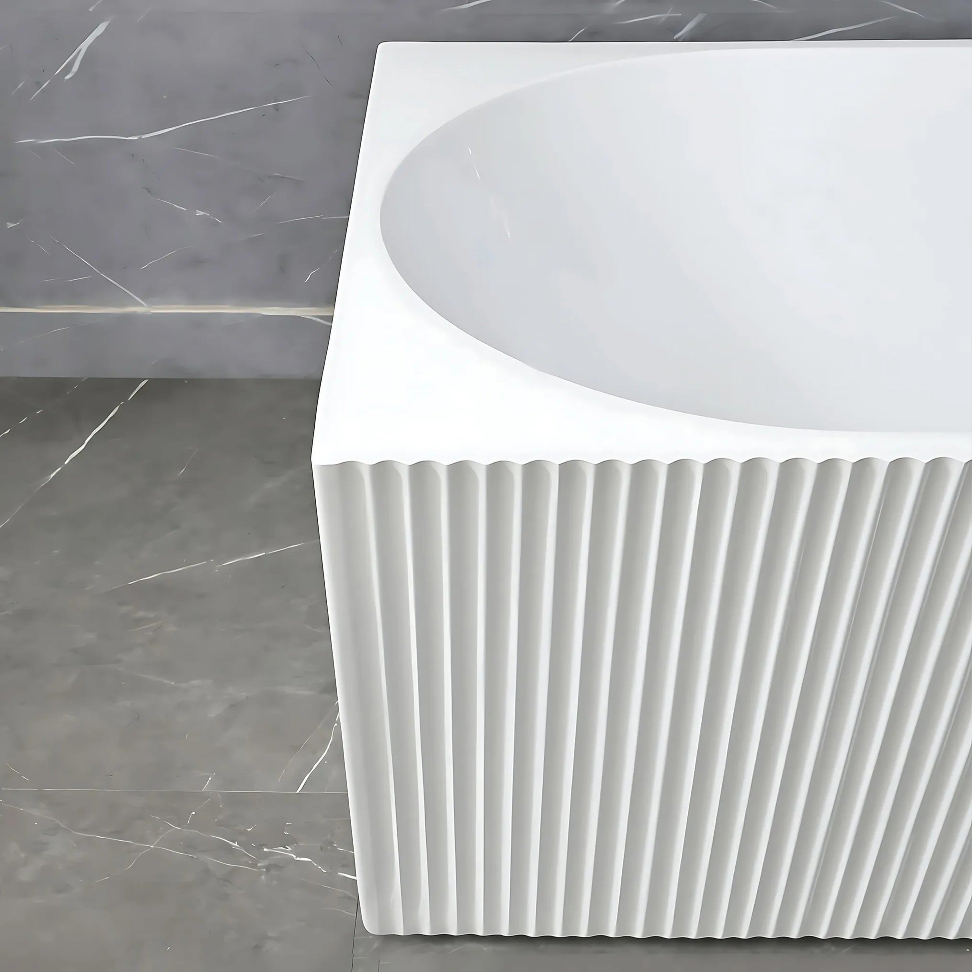Acryl Eckbadewanne WENUS LEFT 170cm Gebürstete Kupfer Stöpselabdeckung 5