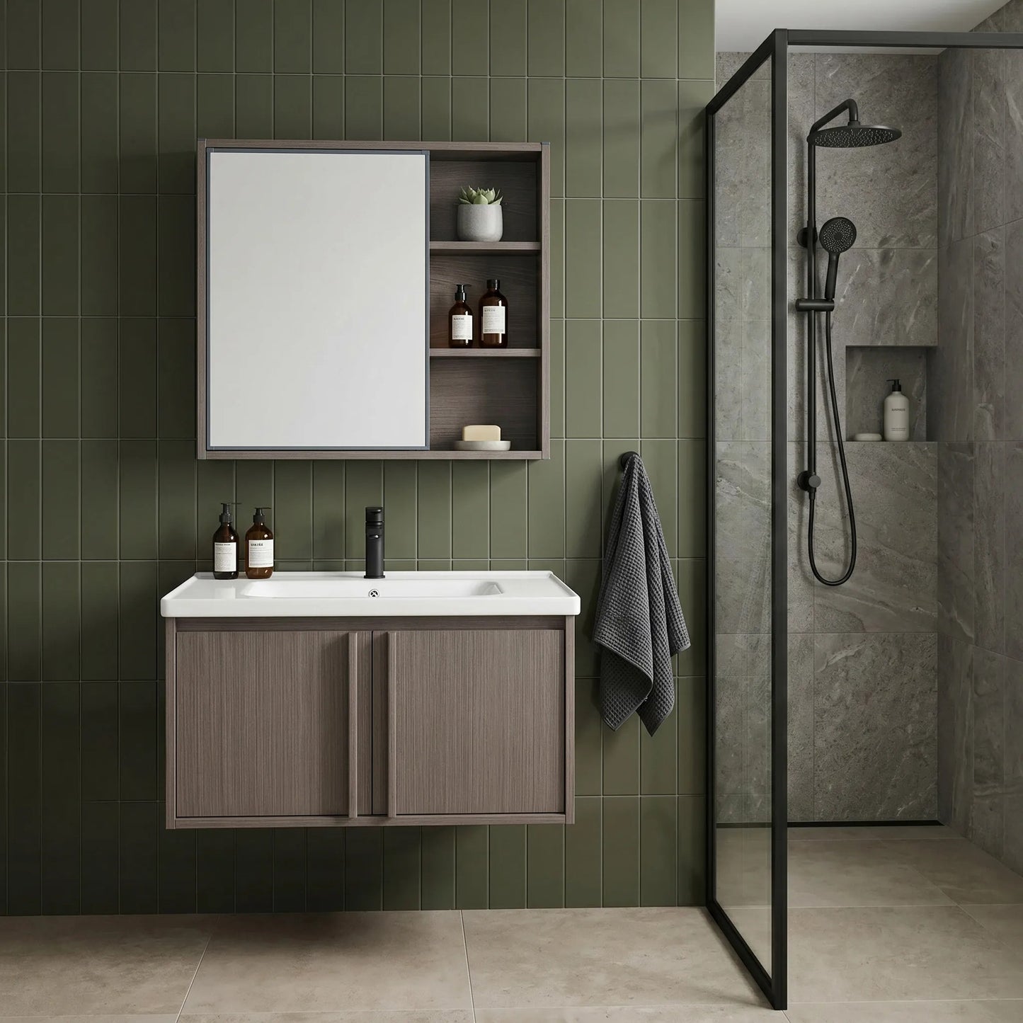 Badezimmermöbel-Set mit Waschbecken Gama T25023 KJM 70CM  5