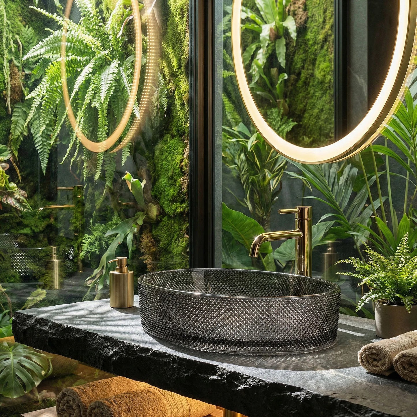 Aufsatzwaschbecken REA Mirella Black  5