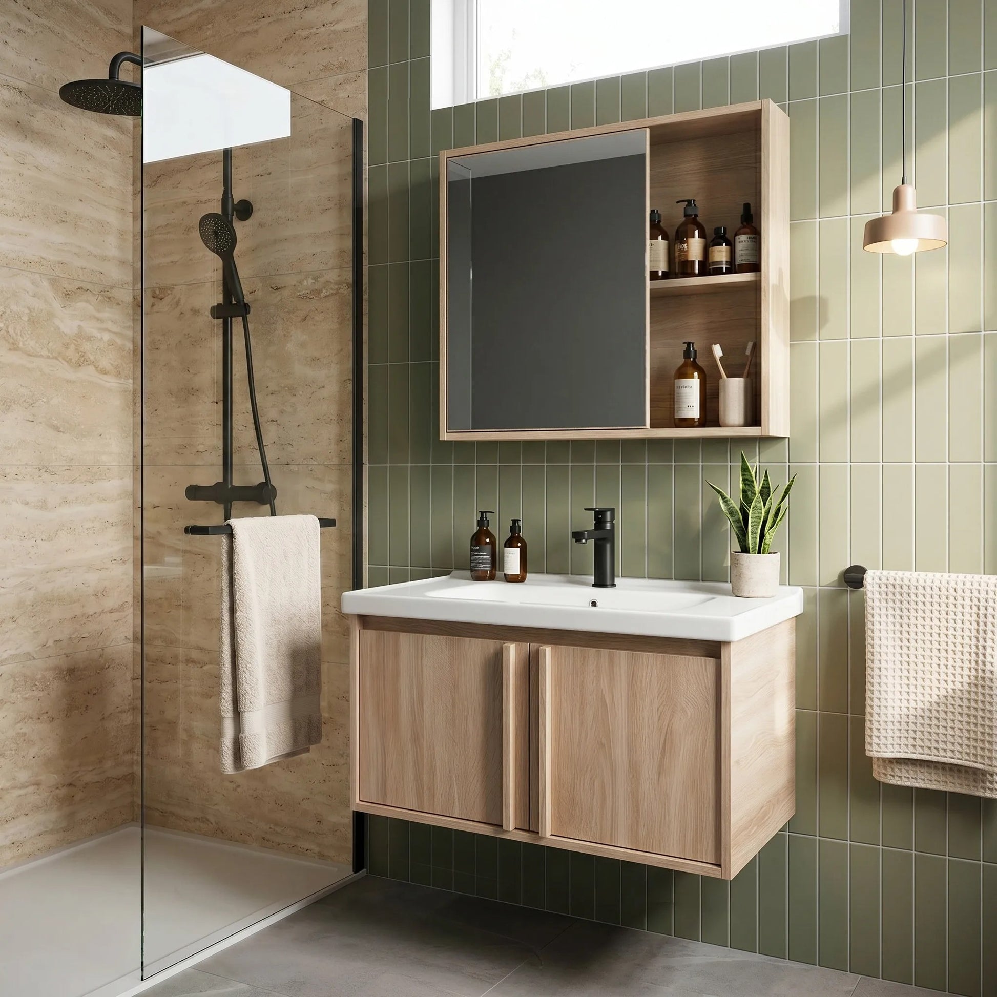 Badezimmermöbel-Set mit Waschbecken Gama T25023 BXM 80CM  5