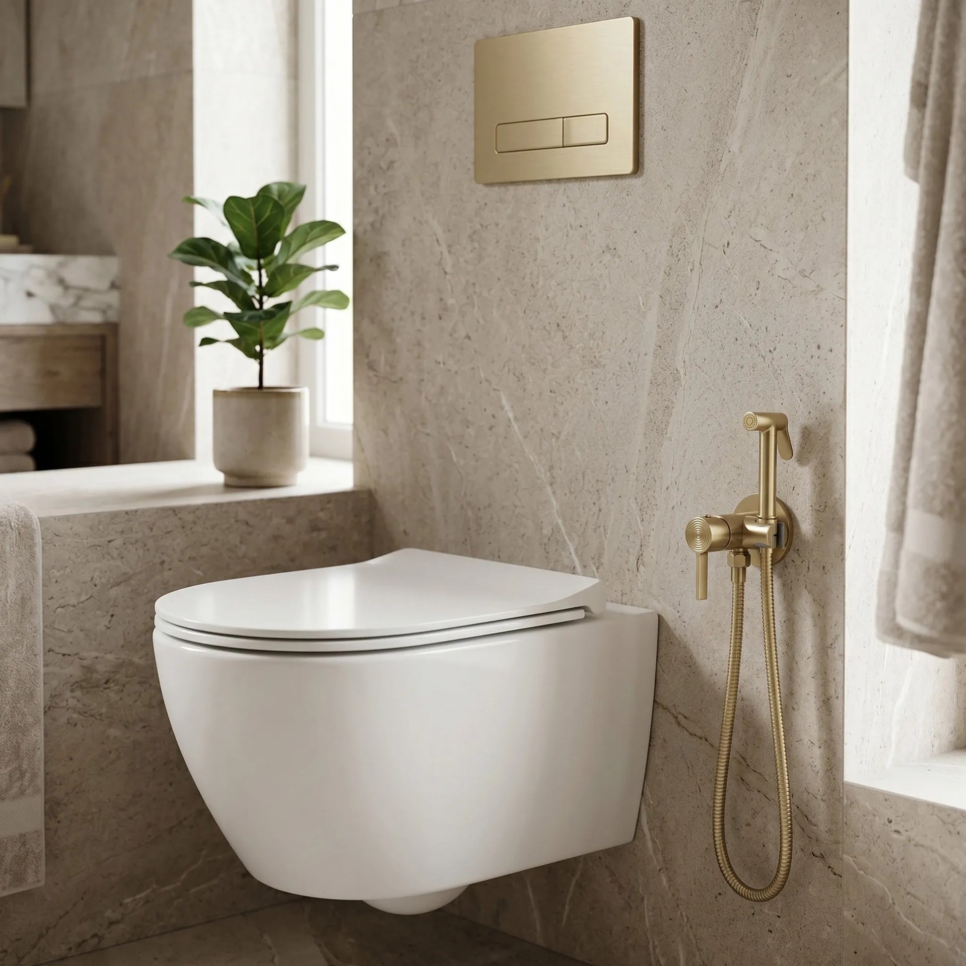 Bidetarmatur Rea Foster Brush Gold  5