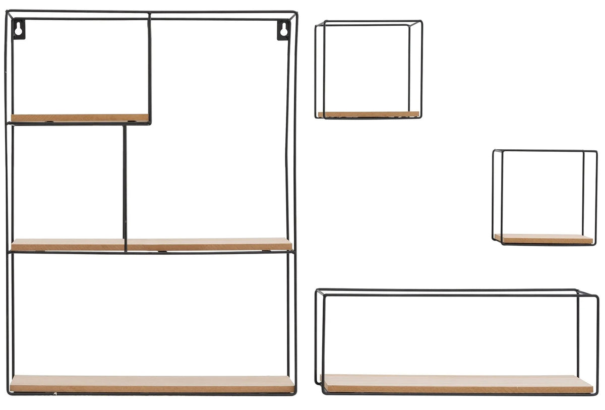 Set 4 Wandregal Loft Metall 391883 5