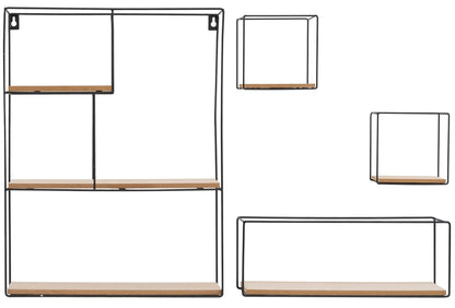 Set 4 Wandregal Loft Metall 391883 5