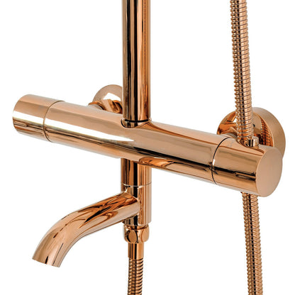 Duschgarnitur mit Thermostat REA Lungo Copper  2