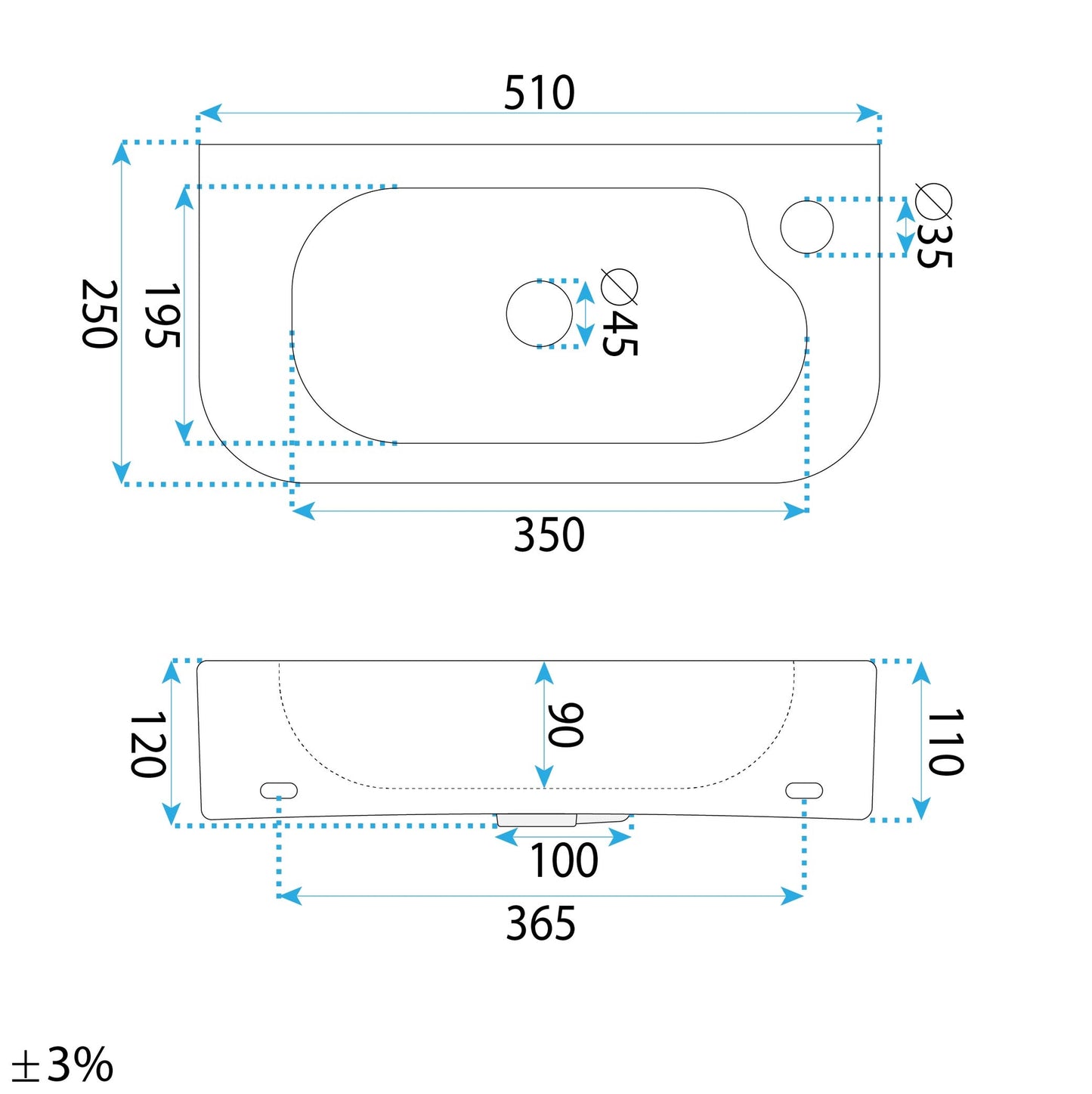 Aufsatz- / Wandwaschbecken Rea Odetta  7
