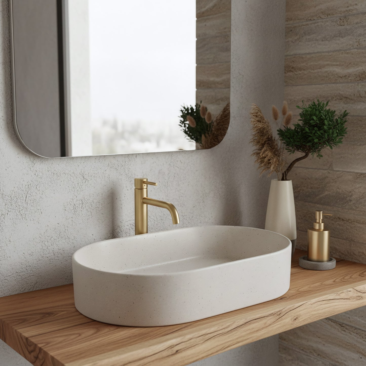 Aufsatzwaschbecken Rea Nadia 60 Sandy  2