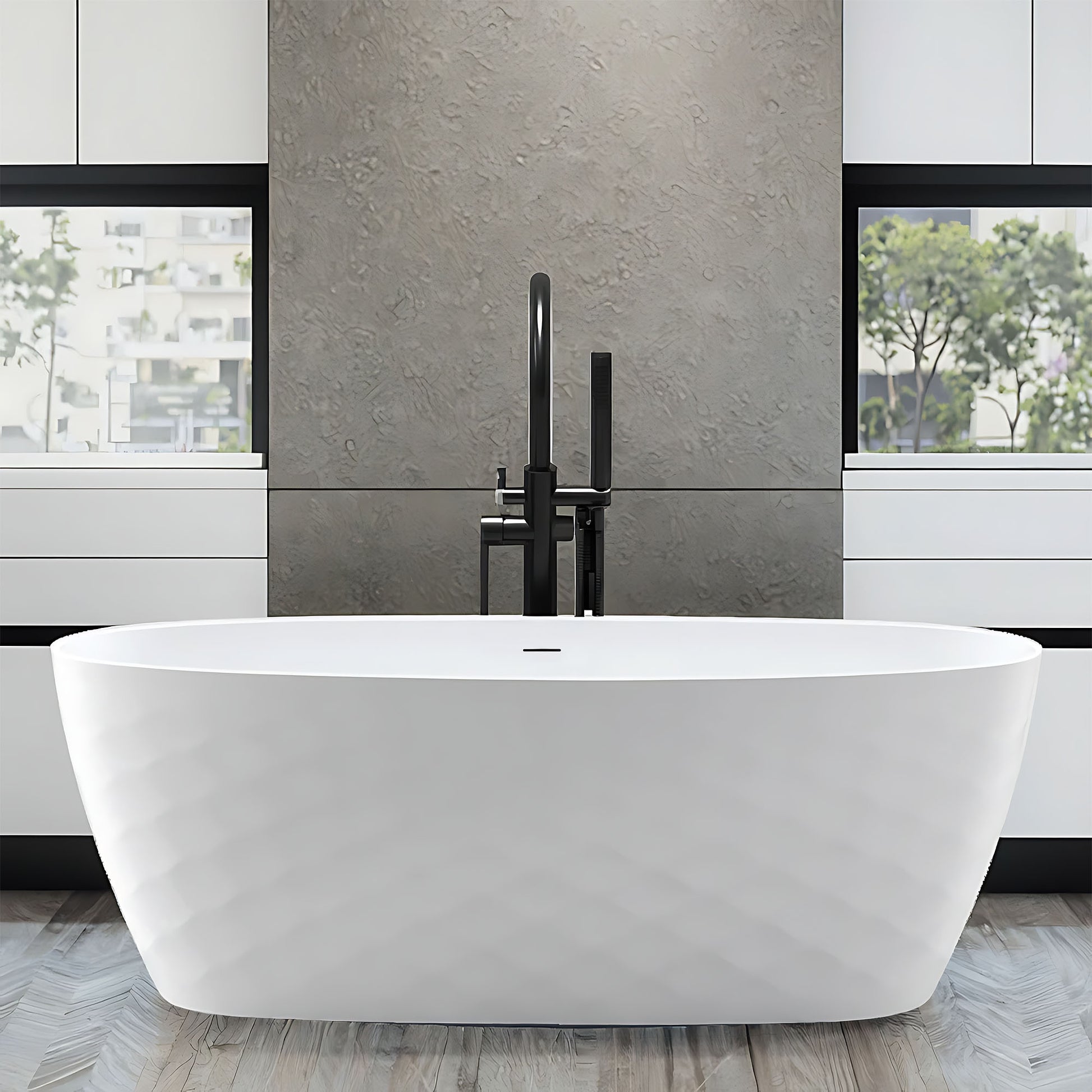 Freistehende Acrylbadewanne Gaja 170  4