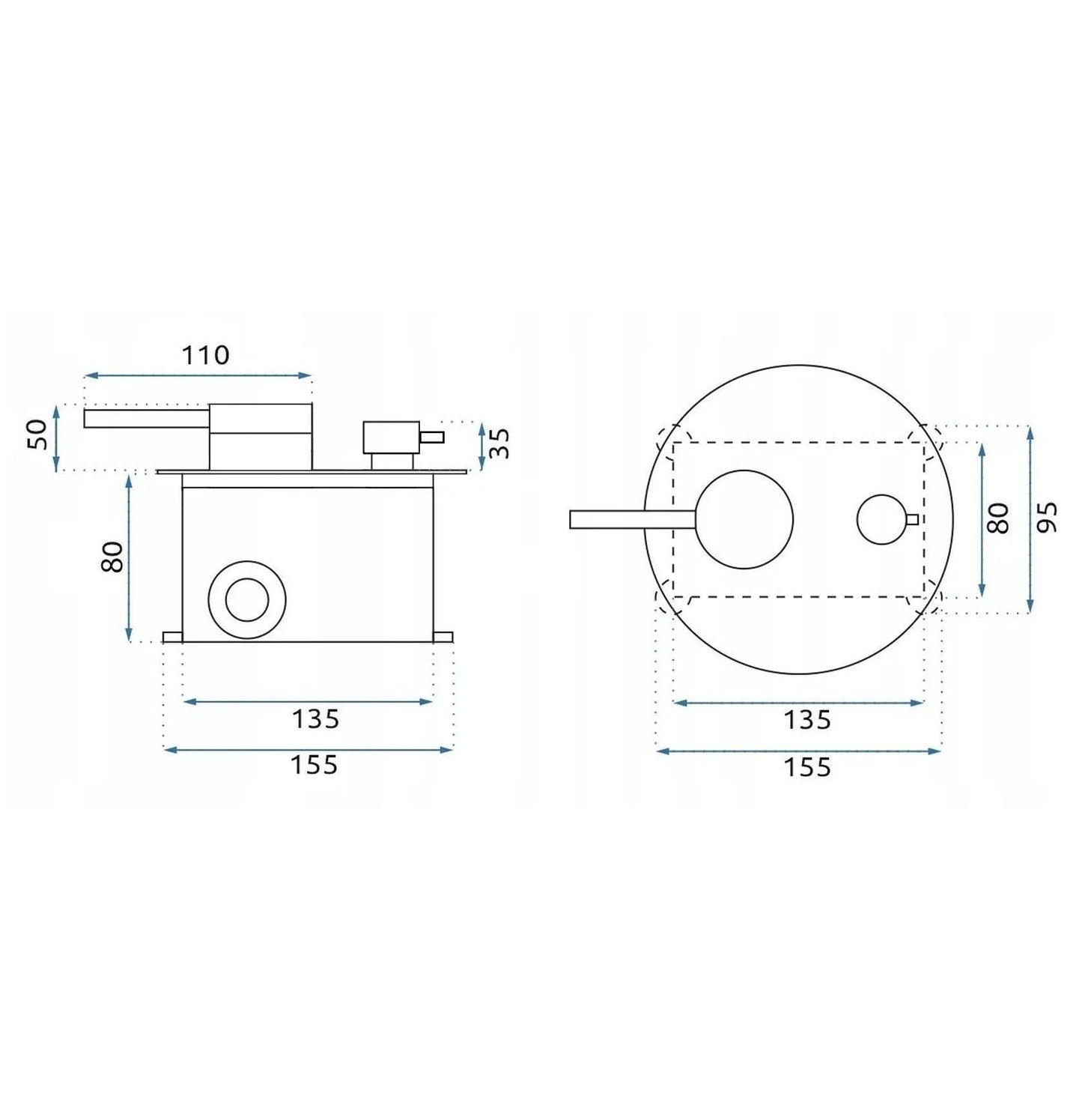 Unterputz Duschset Rea Foss Clif Brush Copper + Box  6