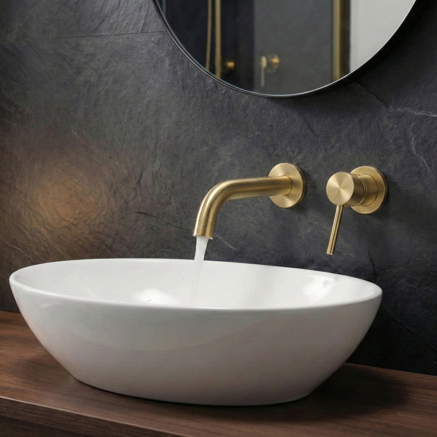 Auslauf für Unterputzarmatur Rea Lungo 20 cm Matt Gold  3