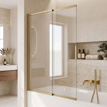 Badewannen-Duschwand Schiebetür REA Dario Brush Gold 80 2