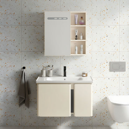 Badezimmermöbel-Set mit Waschbecken Tula 60cm Beige  1