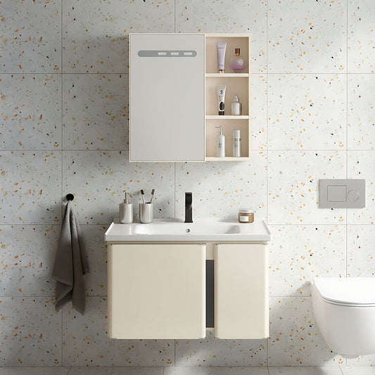Badezimmermöbel-Set mit Waschbecken Tula 60cm Beige  1