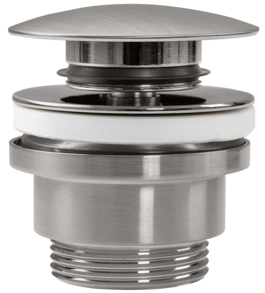 Waschbeckenstöpsel universal click-clack Rea nickel gebürstet INOX  1