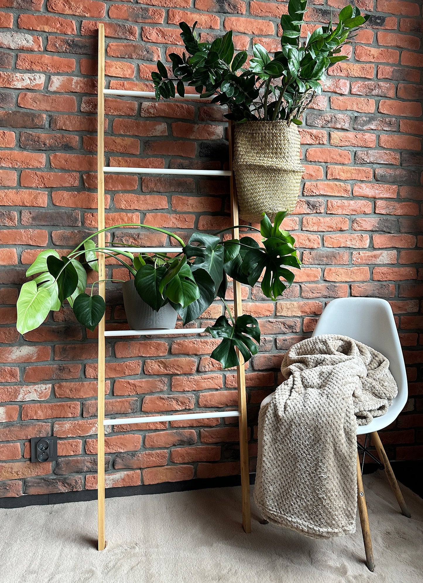 Bambus Leiterregal High 186 Cm  8