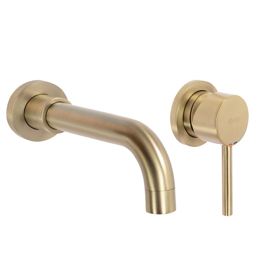 Unterputz Armatur Rea Lungo LONG Gold Brush + IBOX  1