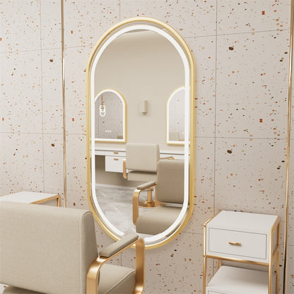 Spiegel LED OLL 60x90 cm Brush Gold  3