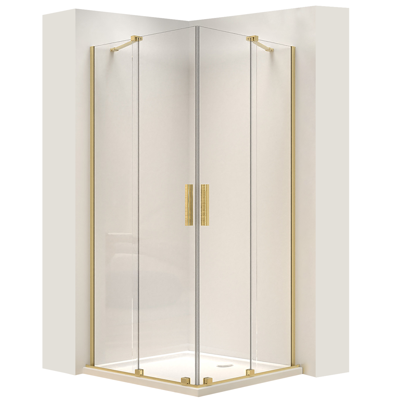 Duschkabine REA Montana Double Gold Brush 80x100  1