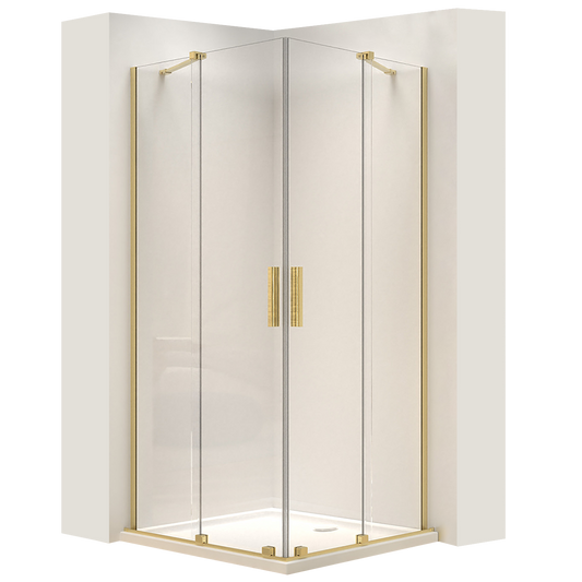 Duschkabine REA Montana Double Gold Brush 80x100  1