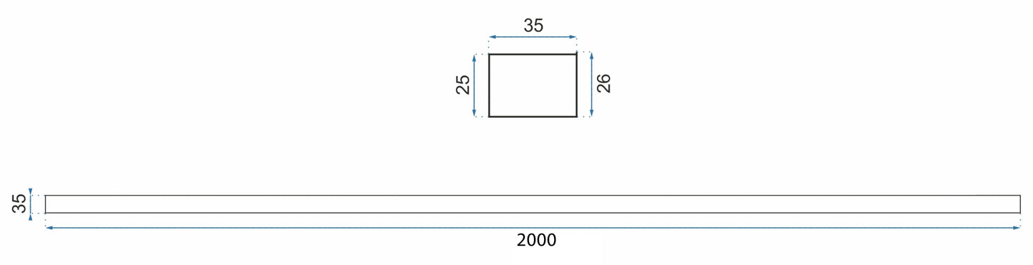 Verbreiterungsadapter 200cm Brush Gold  4