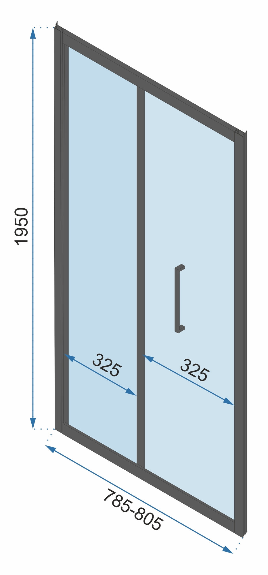 Eckdusche Rapid Fold 100 x 100 6