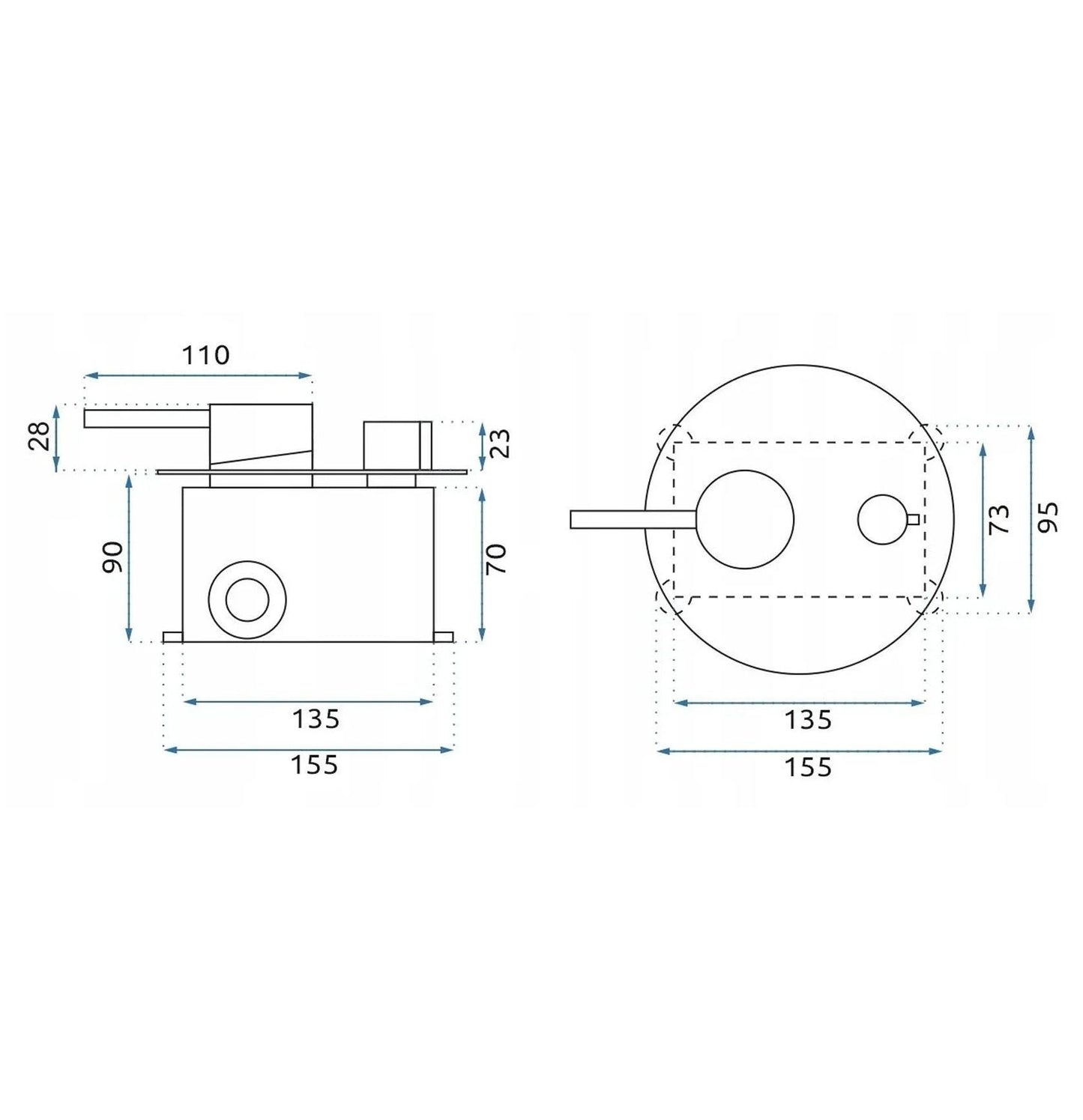 Unterputz Duschset Rea Argon Brush Copper + Box  6