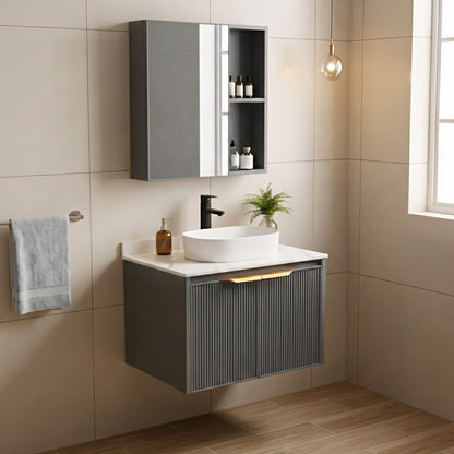 Комплект мебели для ванной с столешницей Marti 60cm Grey  3