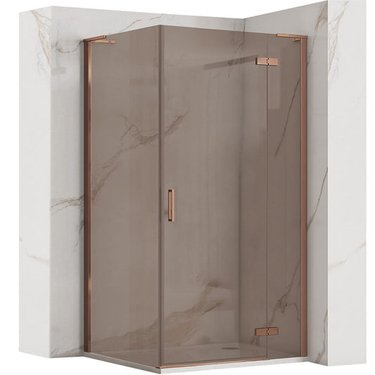 Duschkabine REA Hugo 90x90 Copper Brush  1