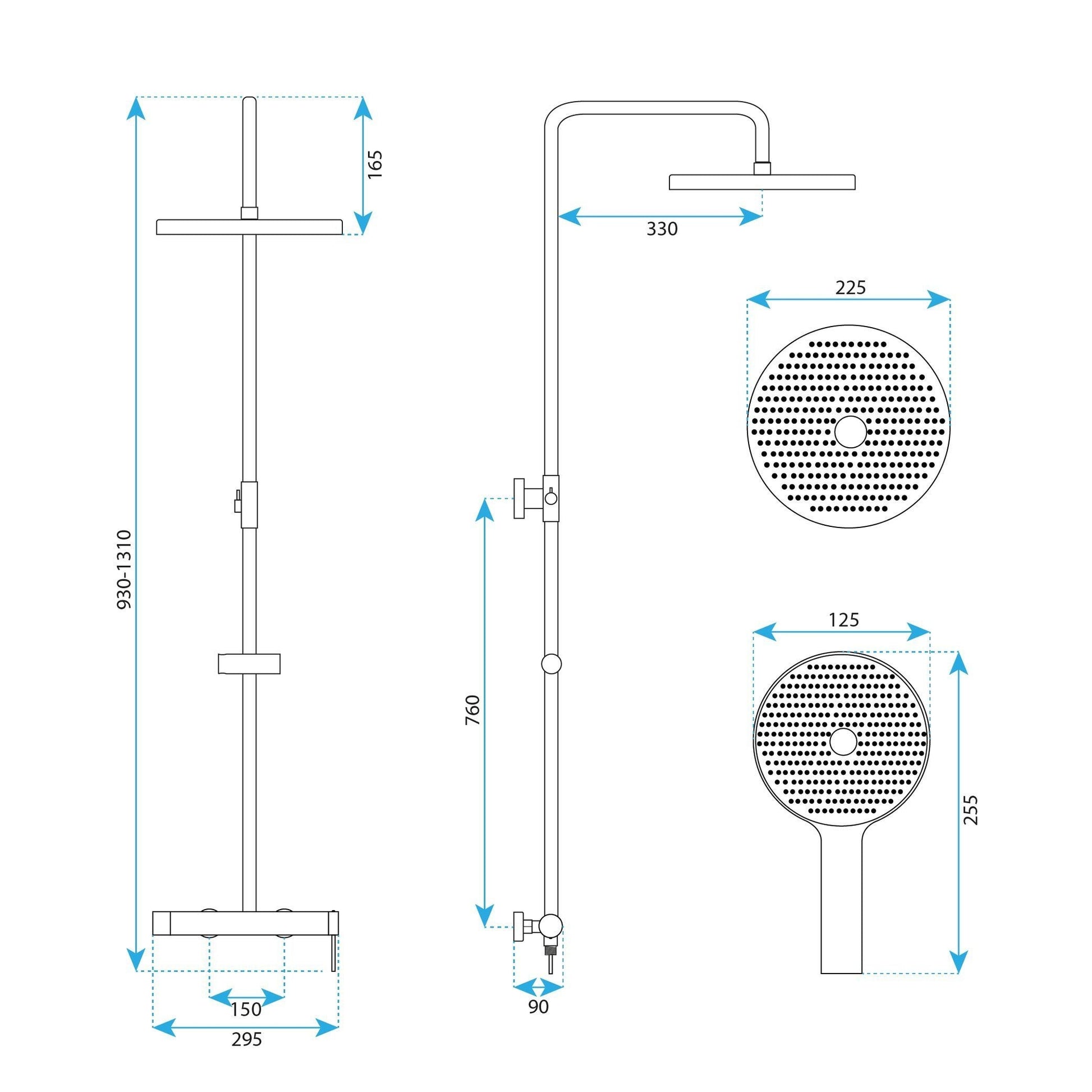 Duschgarnitur Rea Foss Clif Brush Copper  6