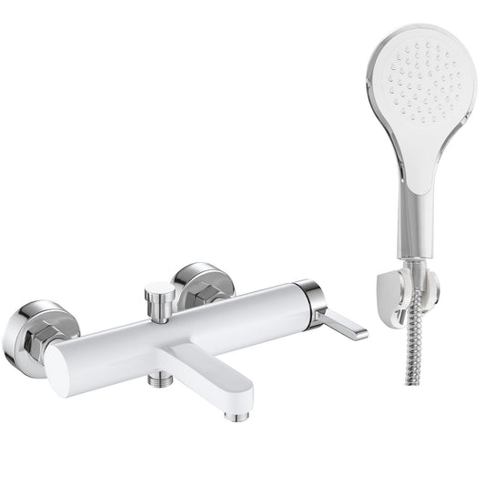 Wannenarmatur REA Polo White Chrom  1