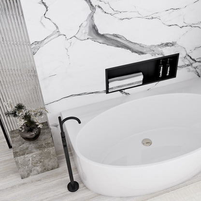 bathroom shelf 30x60 black matt  6