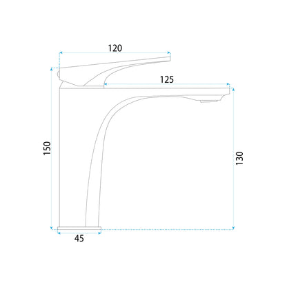 Waschbeckenarmatur Rea Joe Brush Gold Low  7