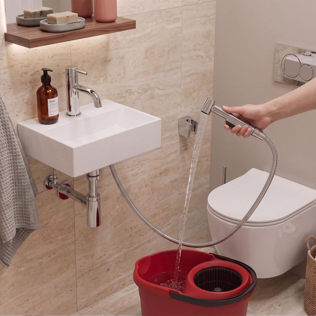 Waschtischarmatur Mit Bidetta Rea Lungo Chrome 8