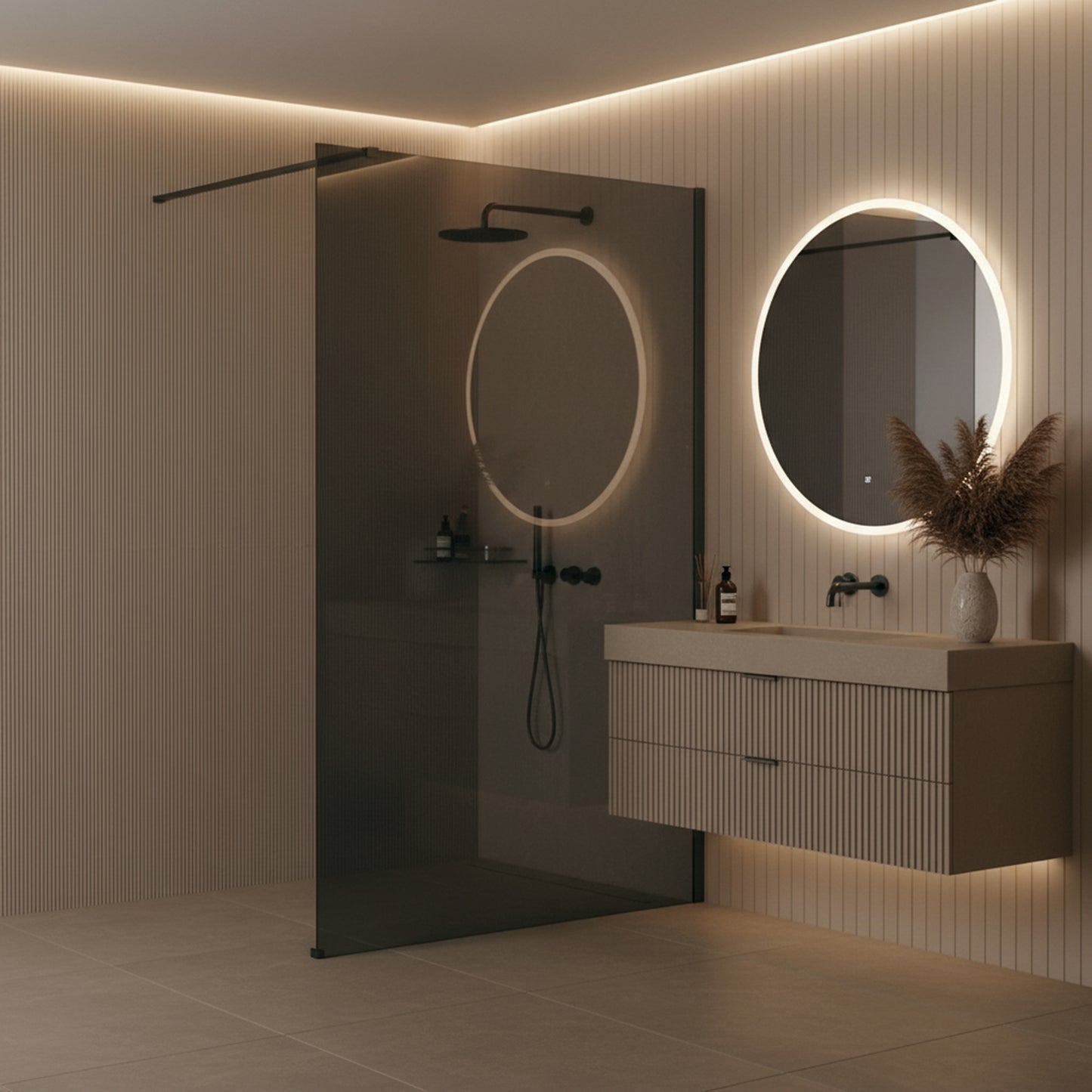 Duschwand Rea Flexi Grey / Titan 110  3