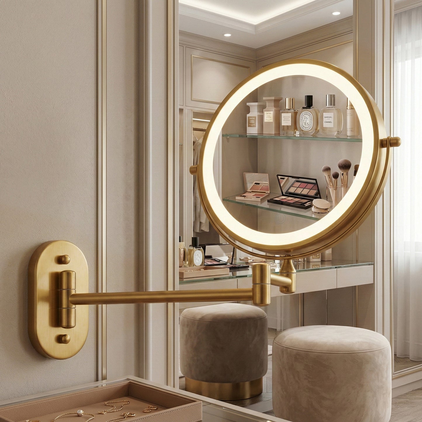 Spiegel LED Old Gold  7