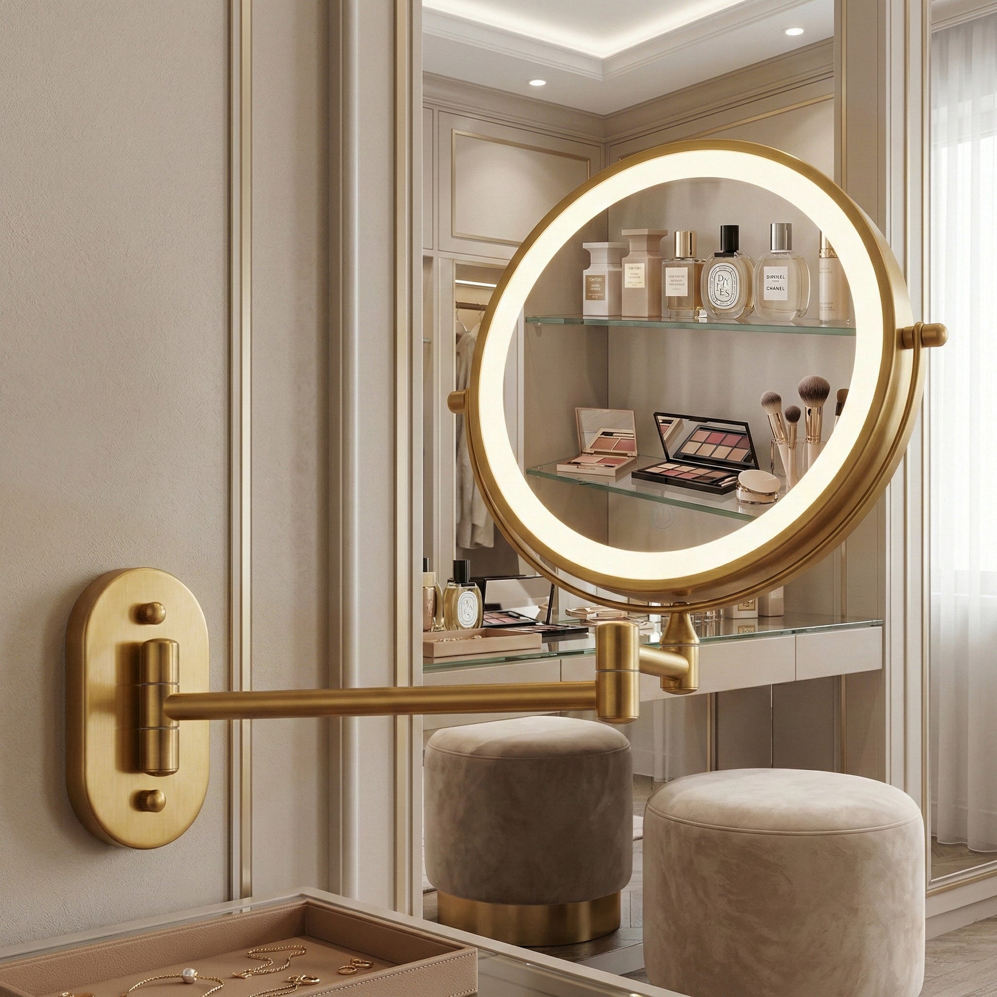 Spiegel LED Old Gold  7