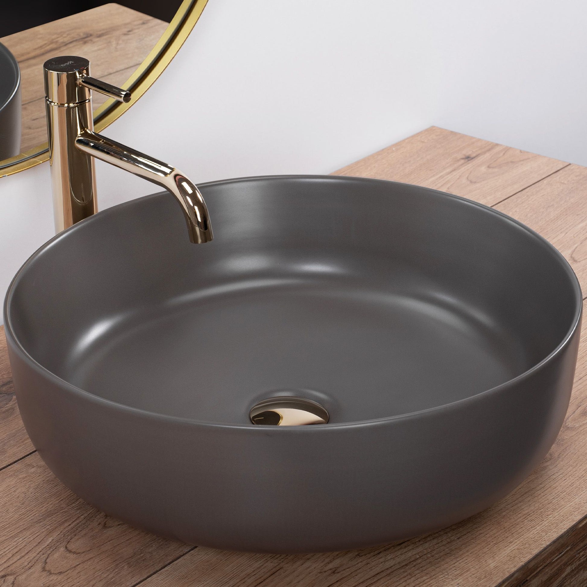 Aufsatzwaschbecken Rea Elma warm grey mat 2