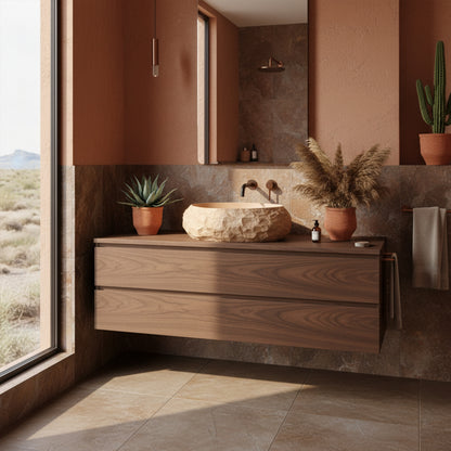 Aufsatzwaschbecken Rea Mika Light Terracotta  4