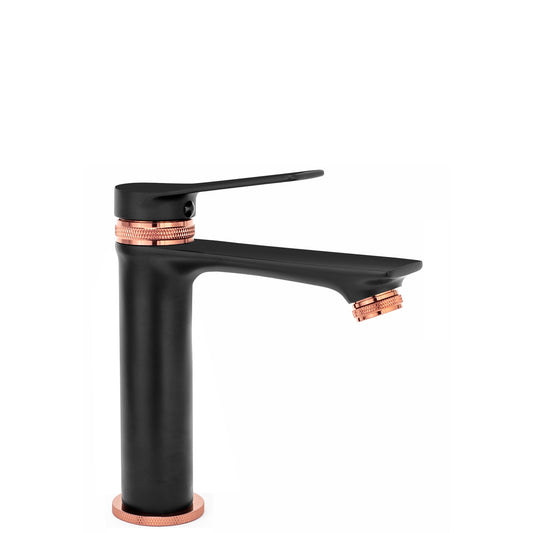 Waschbeckenarmatur Rea Viral Black Rose Gold Low  1