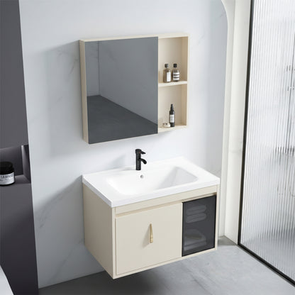 Badezimmermöbel-Set mit Waschbecken Paris 60cm Beige  2
